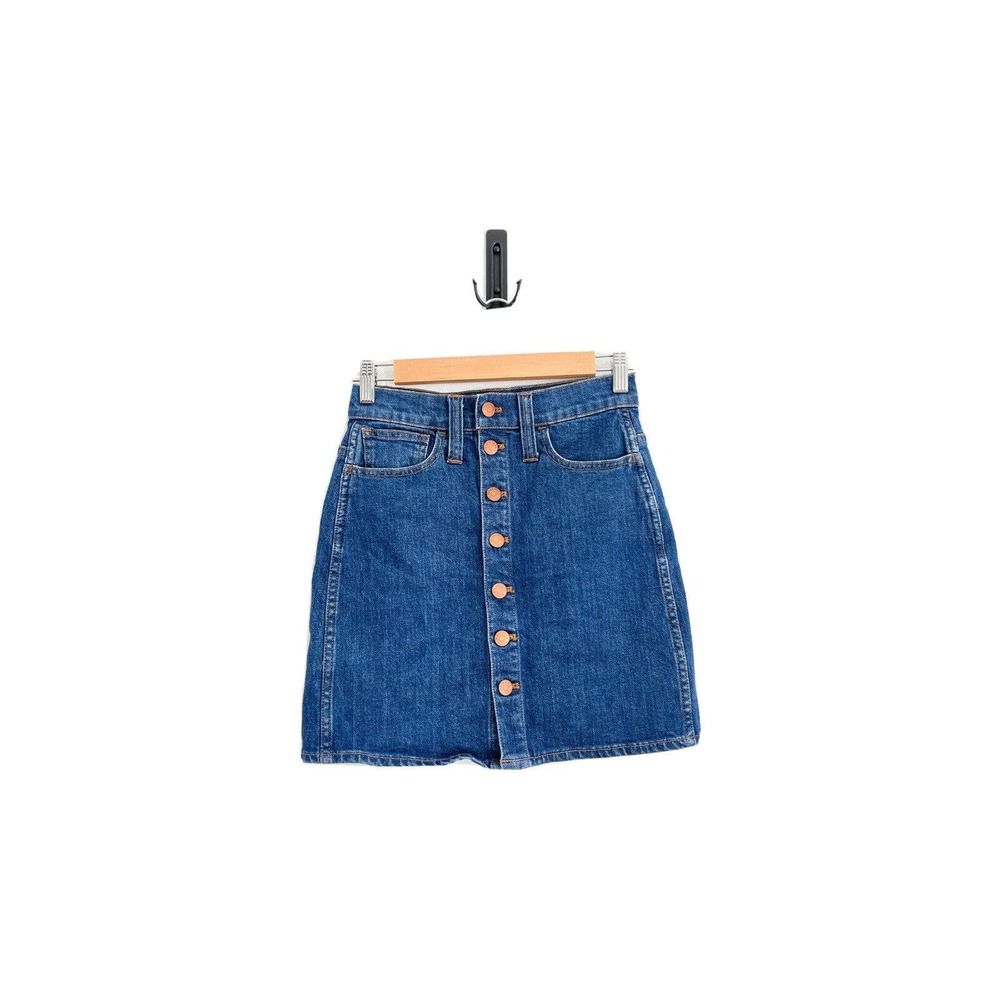 Madewell Button Down Denim Mini Skirt Size 23
